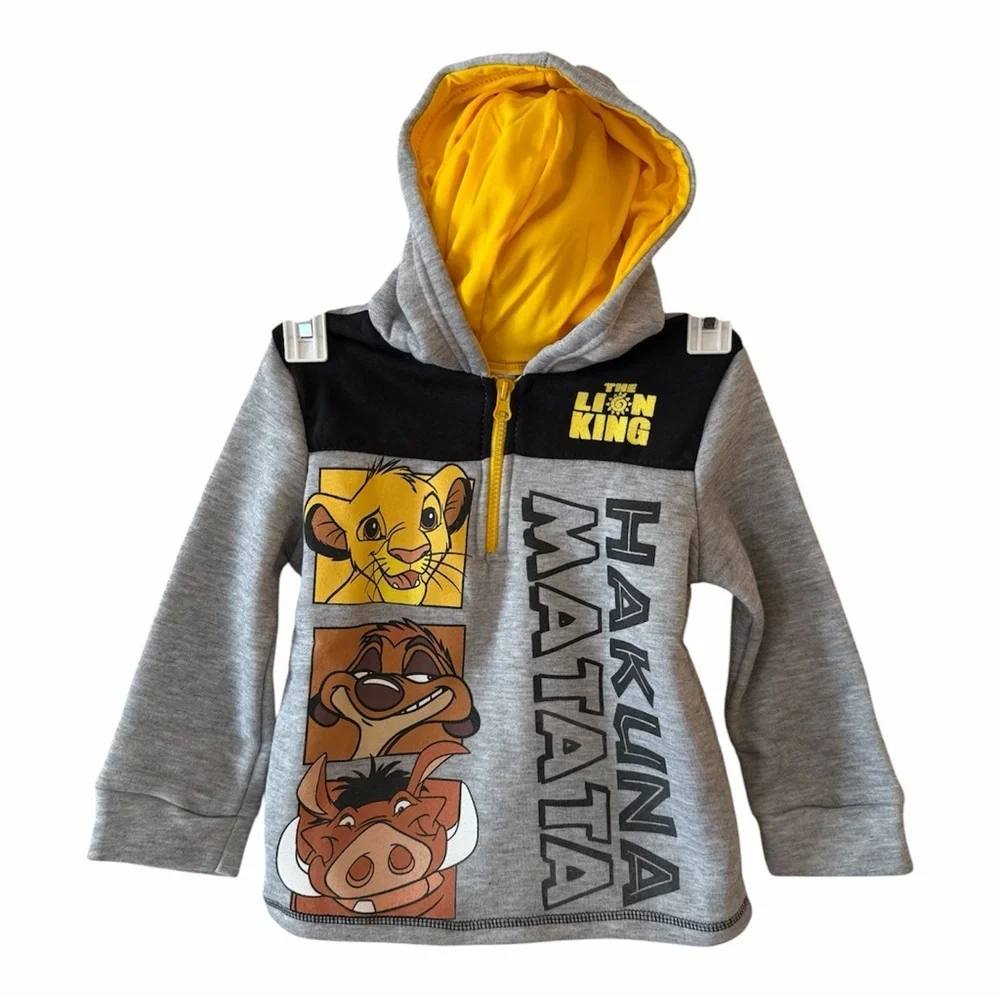 Disney The Lion King Gray and Yellow Hoodie - Picture 1 of 3